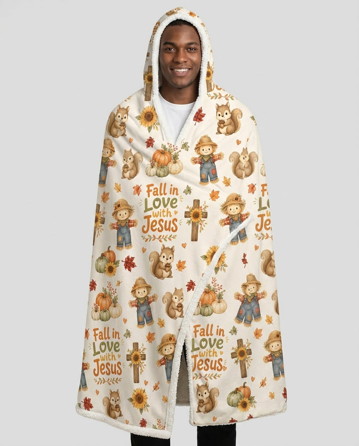 Fall For Jesus Bamboo Wearable Hooded Blanket
