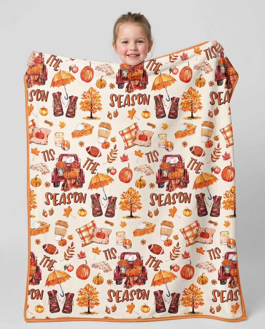 Fall Tis the Season Bamboo Blanket