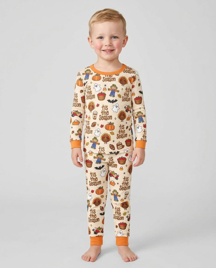 Fall Tis the Season Bamboo Two Piece Long Sleeve Pajama Set