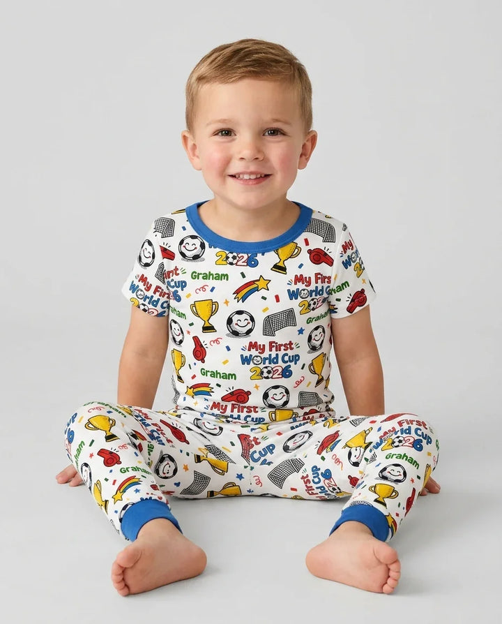 Zweiteiliges, kurzärmliges Pyjama-Set mit Marienkäfern