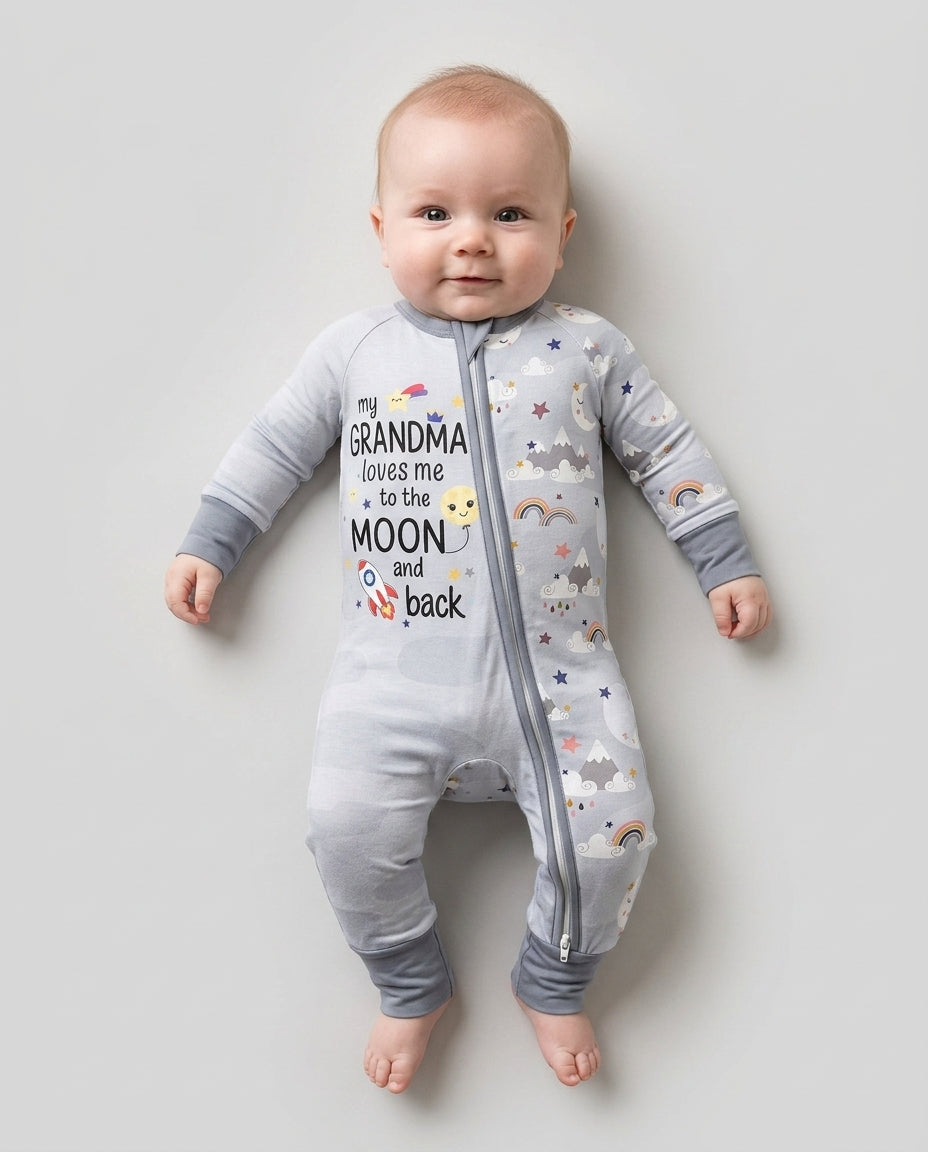 My Grandma Loves Me To The Moon And Back Bamboo Convertible Zippy