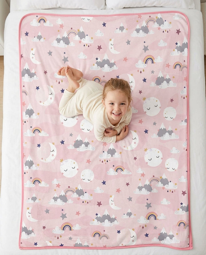 My Grandma Loves Me To The Moon And Back Bamboo Blanket