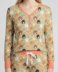 Welpen-Garten-Familien-Pyjama-Set aus Bambus für Damen