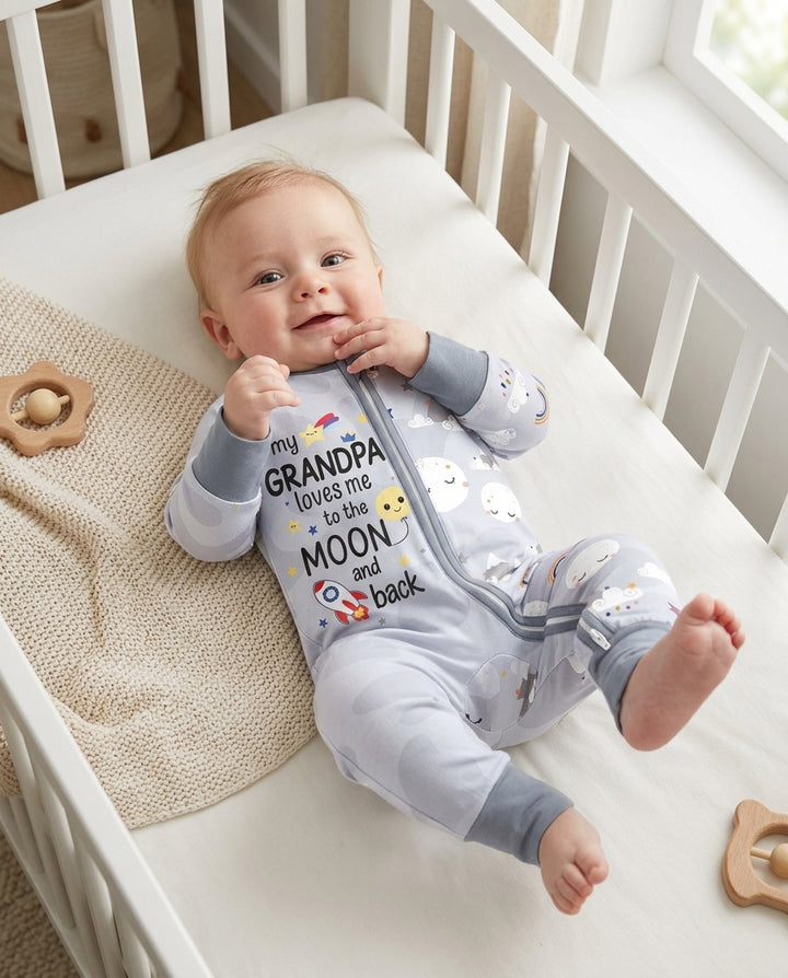 Personalized Loves To The Moon And Back Bamboo Convertible Zippy