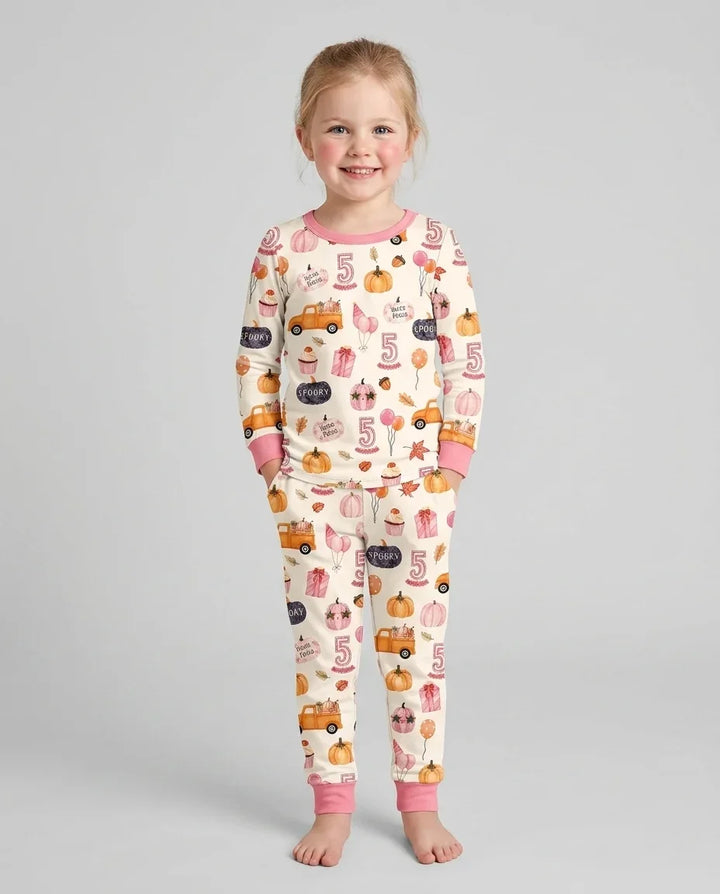 Little Pumpkin Birthday Bamboo Two Piece Long Sleeve Pajama Set
