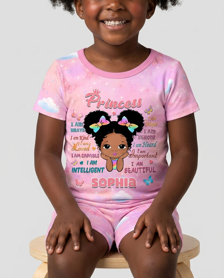 Zweiteiliges Pyjama-Set mit kurzen Ärmeln und Shorts im Sommer-Design
