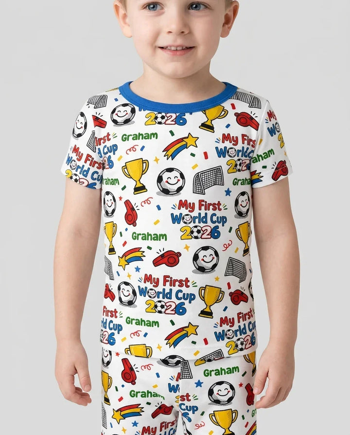 Zweiteiliges, kurzärmliges Pyjama-Set mit Marienkäfern