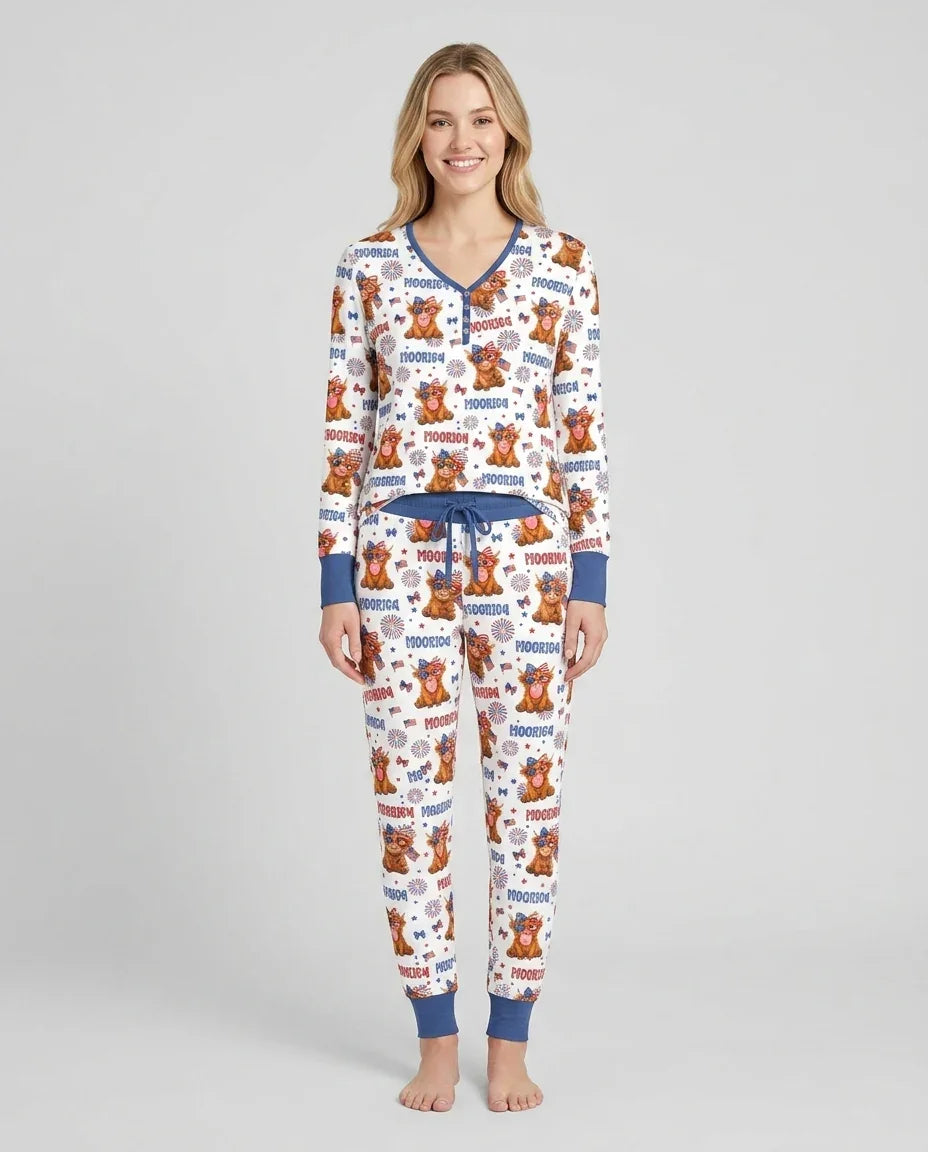 Vorlage Bambus Damen Pyjama Set