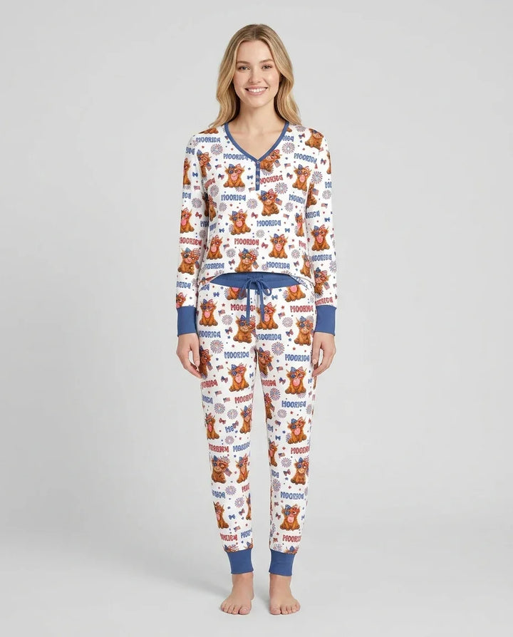Vorlage Bambus Damen Pyjama Set