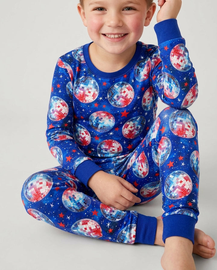 Zweiteiliges Langarm-Pyjama-Set mit Sommerfrüchten
