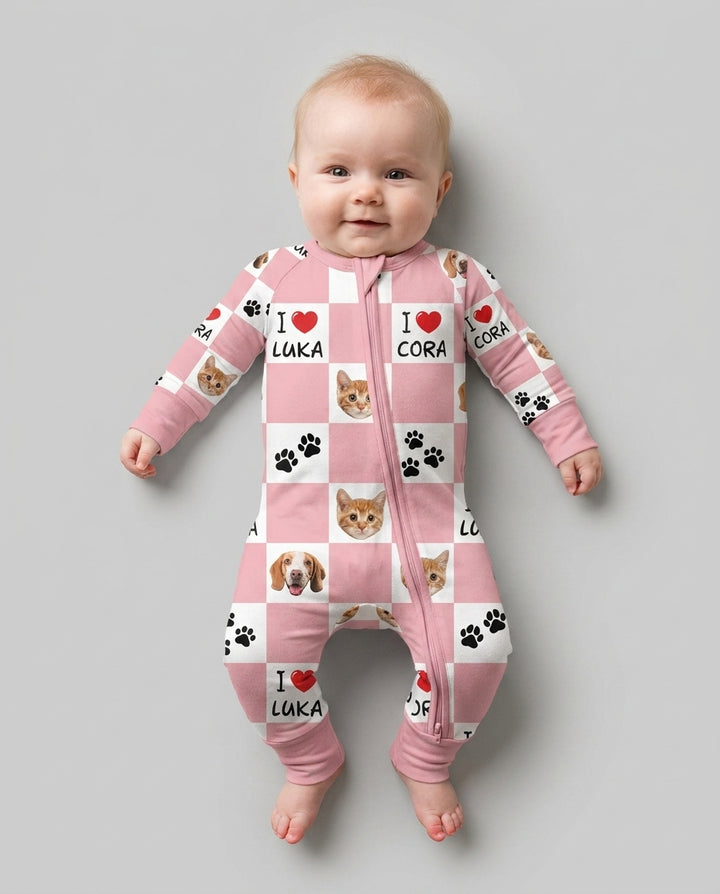 Custom Photo I Love My Best Friend Dog/Cat Bamboo Convertible Zippy
