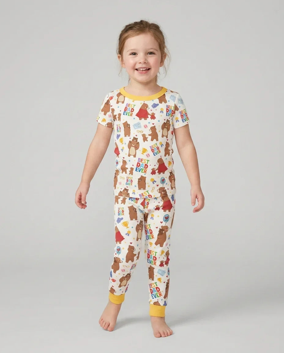 Zweiteiliges, kurzärmliges Pyjama-Set mit Marienkäfern