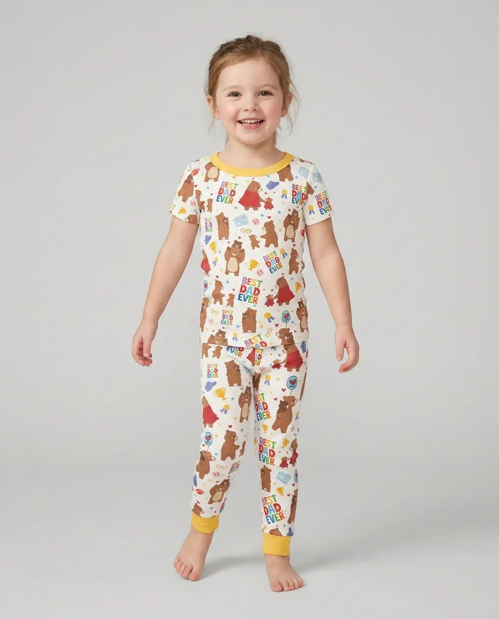 Zweiteiliges, kurzärmliges Pyjama-Set mit Marienkäfern