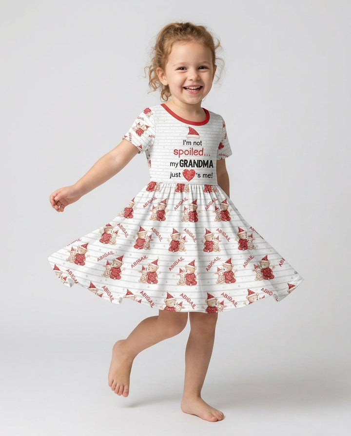 Custom Name I'm Not Spoiled Bamboo Twirl Dress