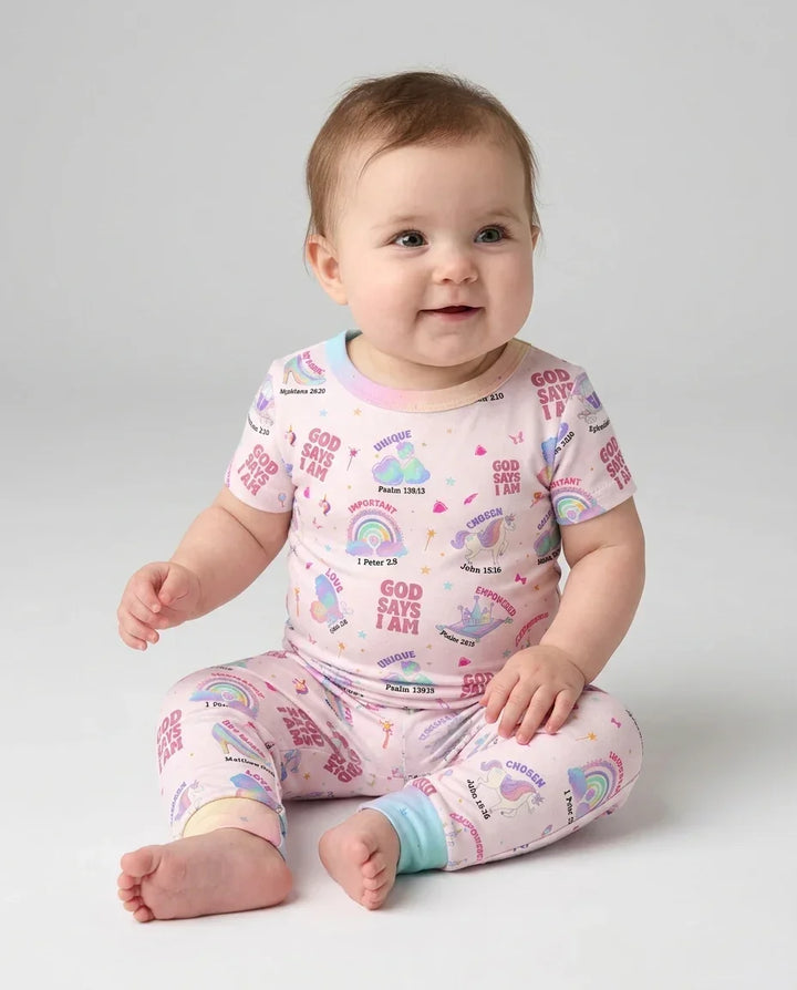 Zweiteiliges, kurzärmliges Pyjama-Set mit Marienkäfern