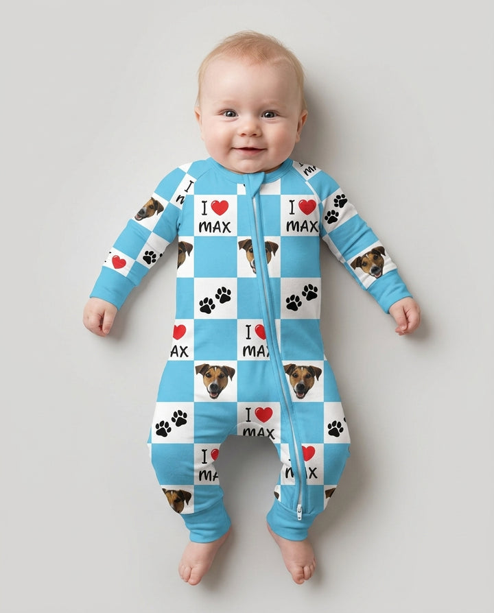Custom Photo I Love My Best Friend Dog/Cat Bamboo Convertible Zippy