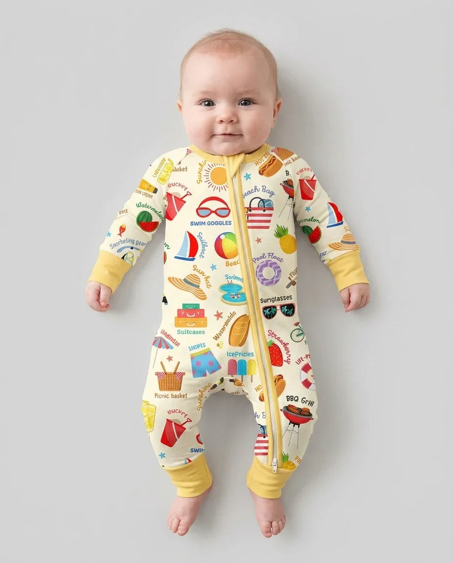Gerippte Babykleidung mit individuellem Foto - Weich &amp; Skizzenhaft