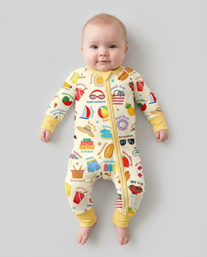 Gerippte Babykleidung mit individuellem Foto - Weich &amp; Skizzenhaft