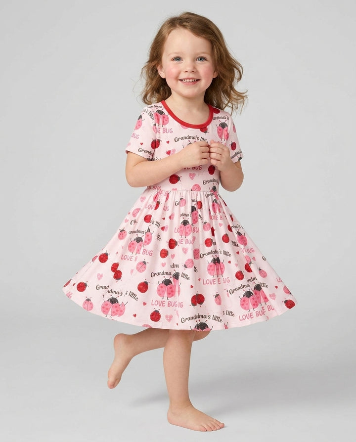 Grandma's Little Love Bug Bamboo Twirl Dress