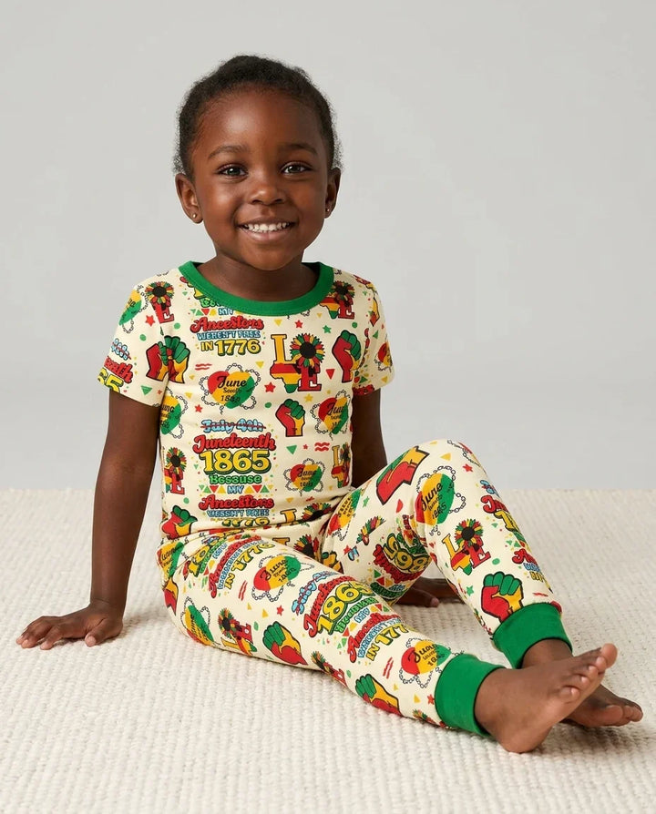 Zweiteiliges, kurzärmliges Pyjama-Set mit Marienkäfern