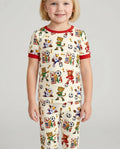 Zweiteiliges, kurzärmliges Pyjama-Set mit Marienkäfern