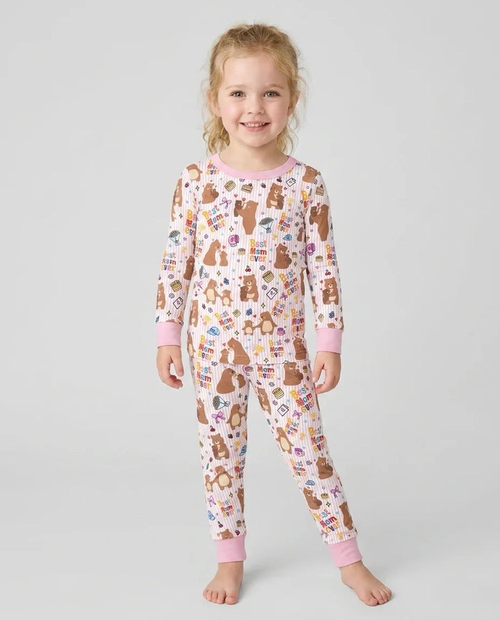 Zweiteiliges Langarm-Pyjama-Set mit Sommerfrüchten