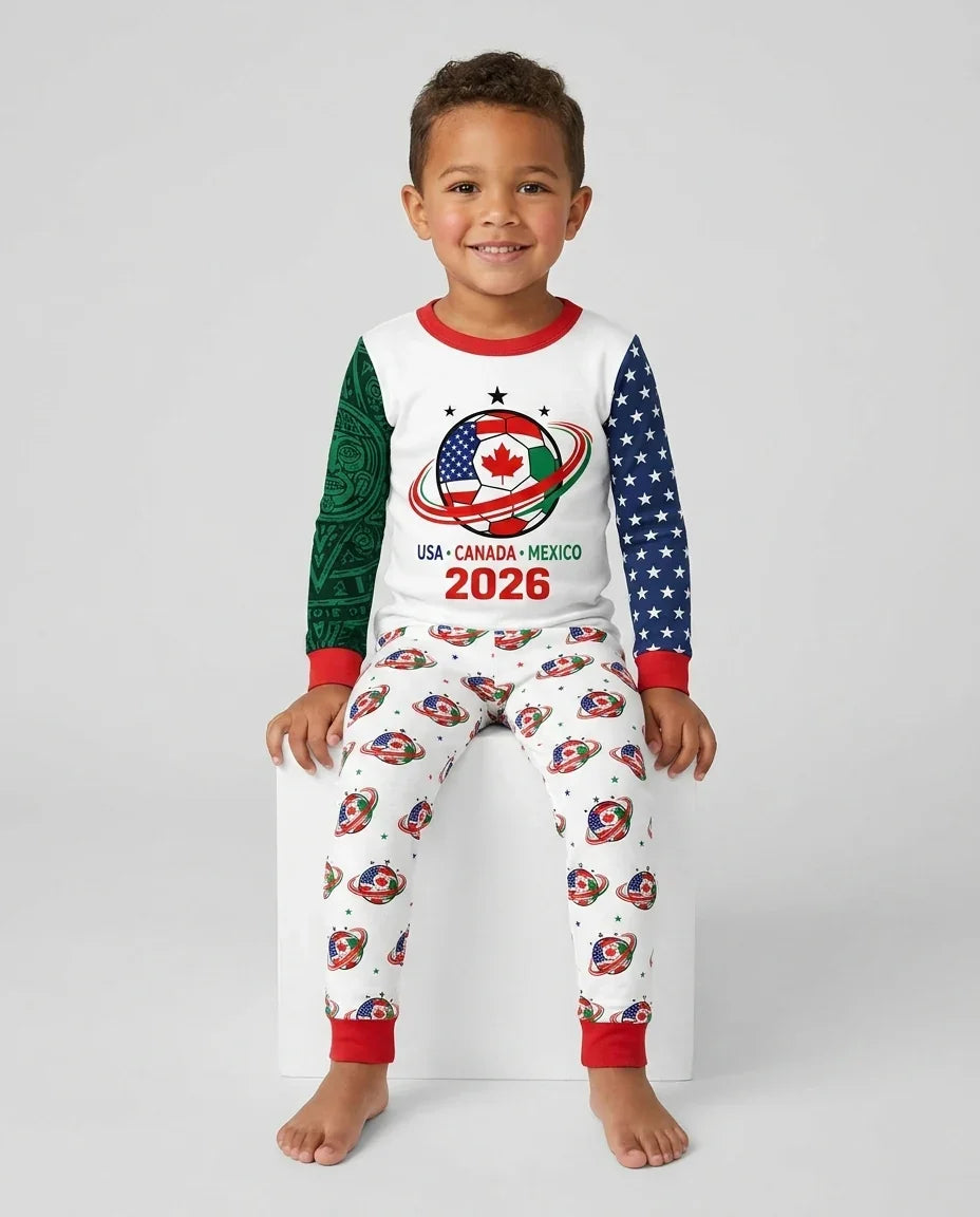 Zweiteiliges Langarm-Pyjama-Set mit Sommerfrüchten