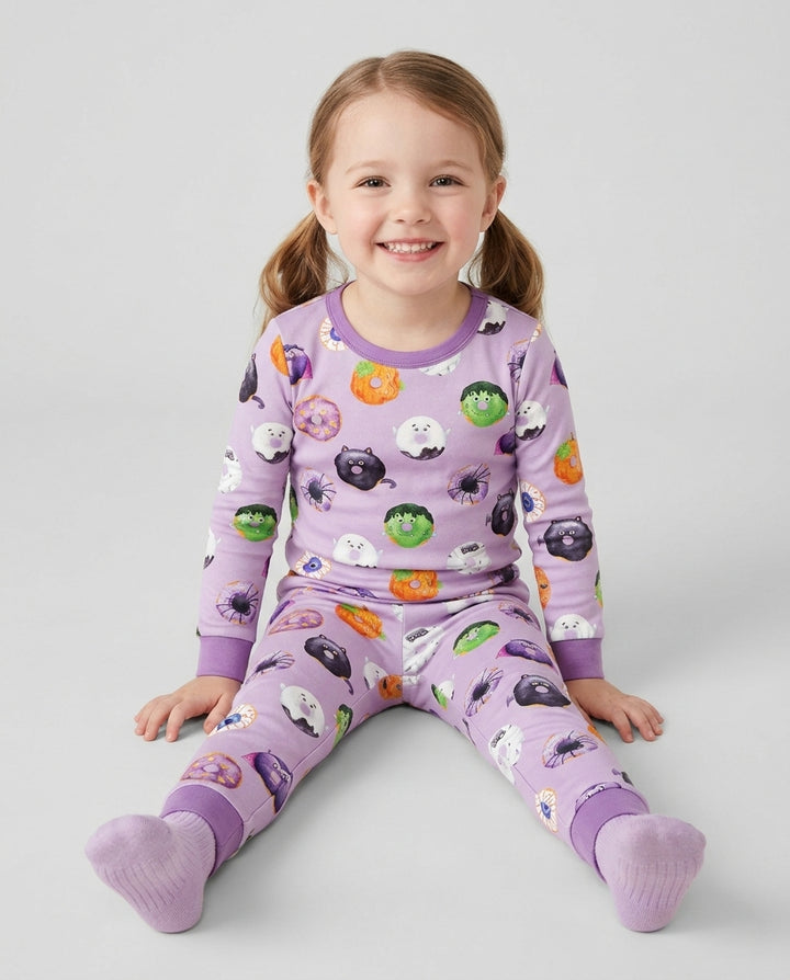Spooky Donut Bamboo Two Piece Long Sleeve Pajama Set