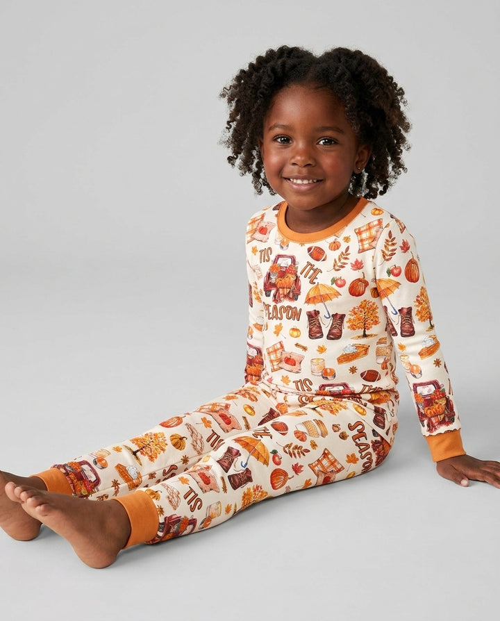 Fall Tis the Season Bamboo Two Piece Long Sleeve Pajama Set