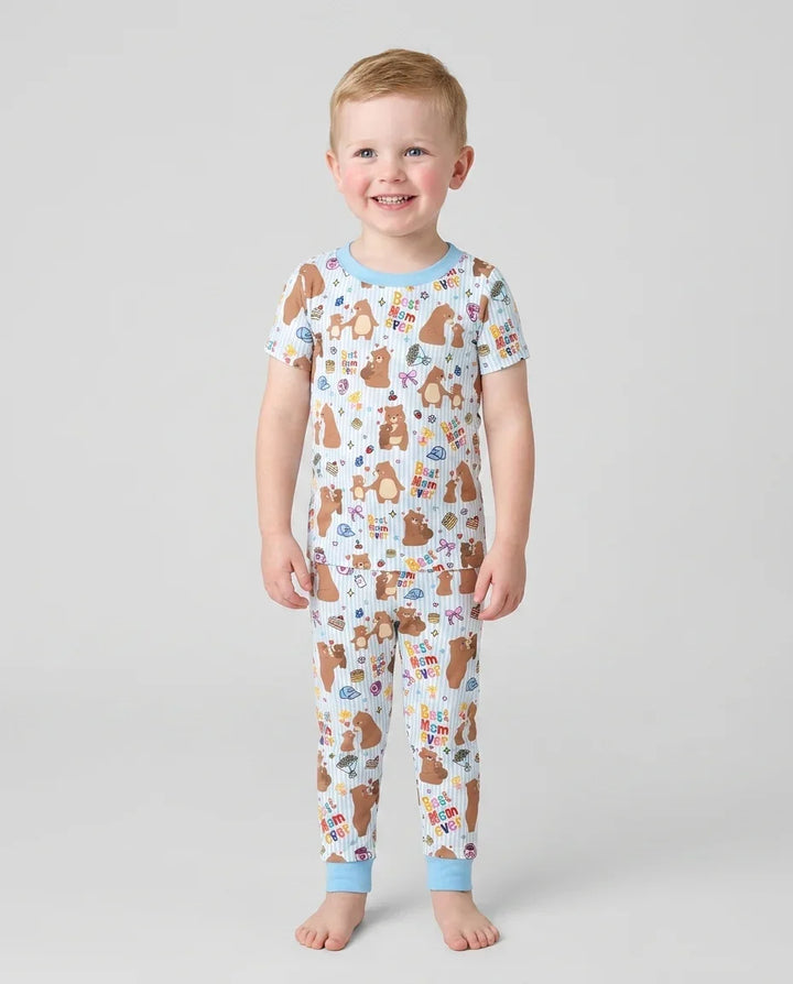 Zweiteiliges, kurzärmliges Pyjama-Set mit Marienkäfern