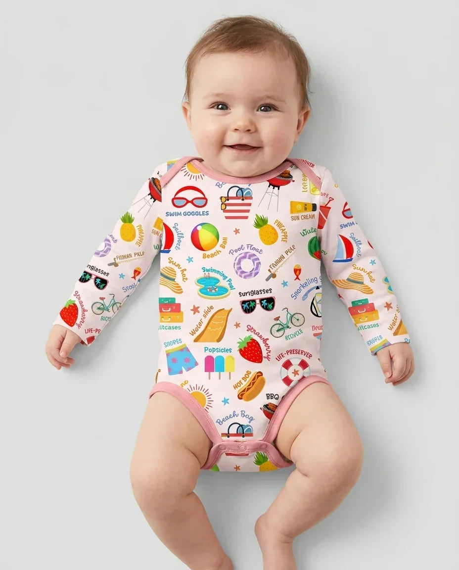 Gerippte Babykleidung mit individuellem Foto - Weich &amp; Skizzenhaft