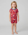 Template Zweiteiliges Pyjama-Set mit kurzen Ärmeln und Shorts