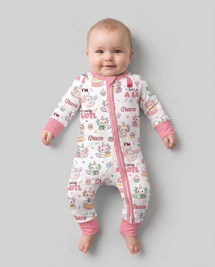Personalized Birthday Lets Party A Lotl Bamboo Convertible Zippy