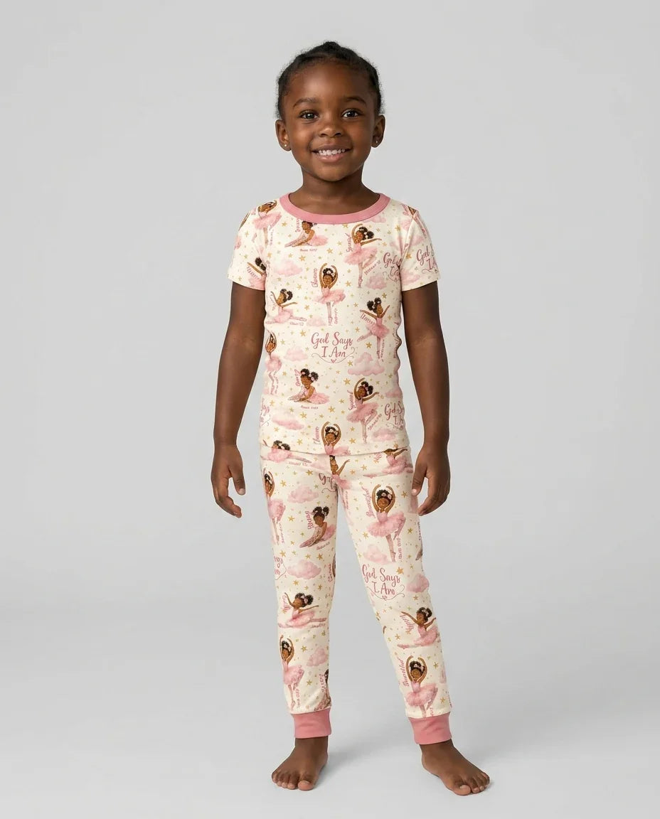 Zweiteiliges, kurzärmliges Pyjama-Set mit Marienkäfern