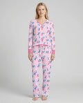 Damen-Pyjama-Set aus Bambus, blau und rosa, „Infertility Awareness“
