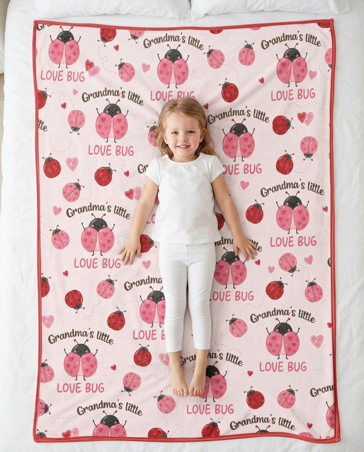 Grandma's Little Love Bug Bamboo Blanket