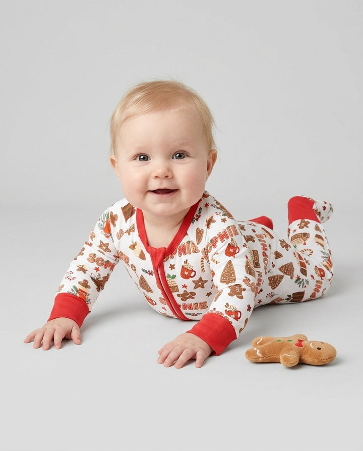 Personalized Gingerbread Christmas Bamboo Convertible Zippy
