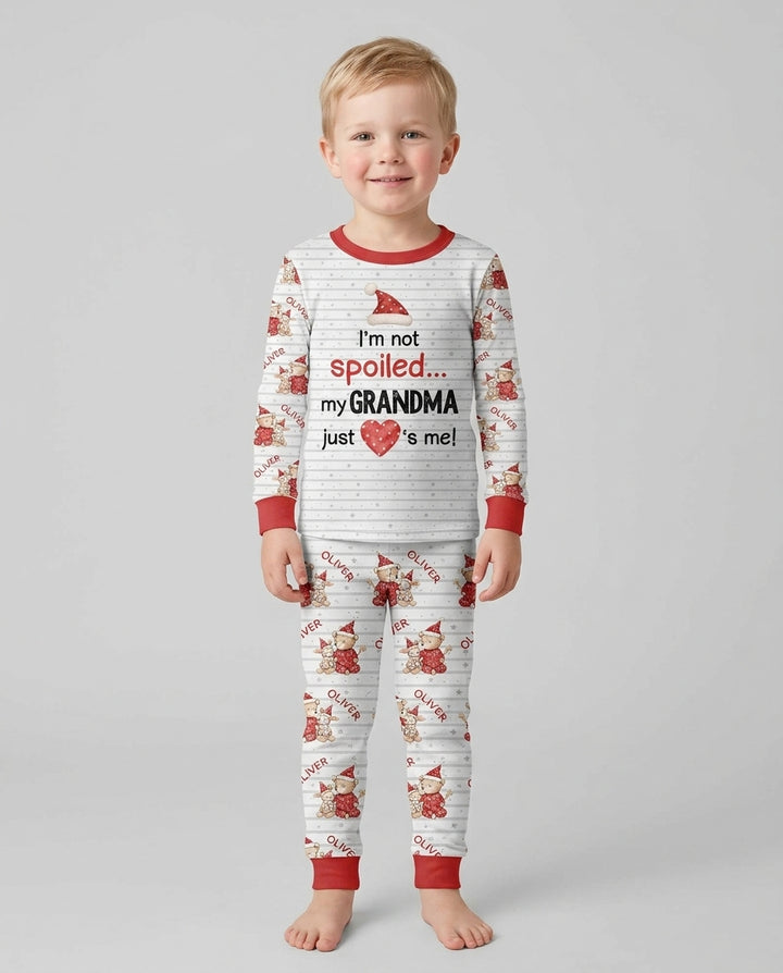 Custom Name I'm Not Spoiled Bamboo Two Piece Long Sleeve Pajama Set