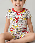 Template Zweiteiliges Pyjama-Set mit kurzen Ärmeln und Shorts