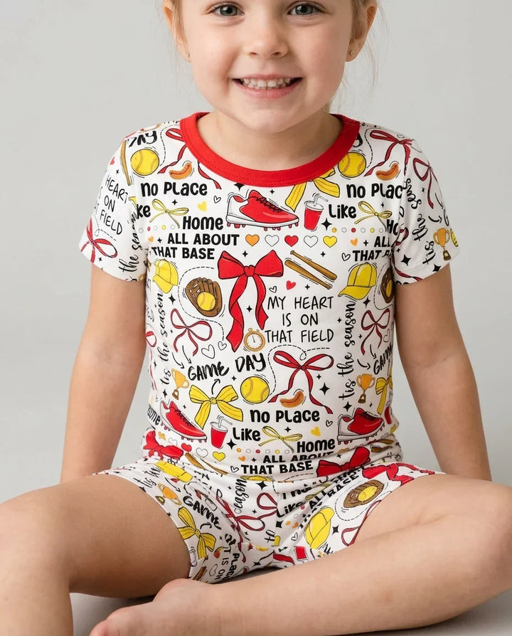 All About That Base Bamboo Two Piece Short Sleeve Shorts Pajama Set