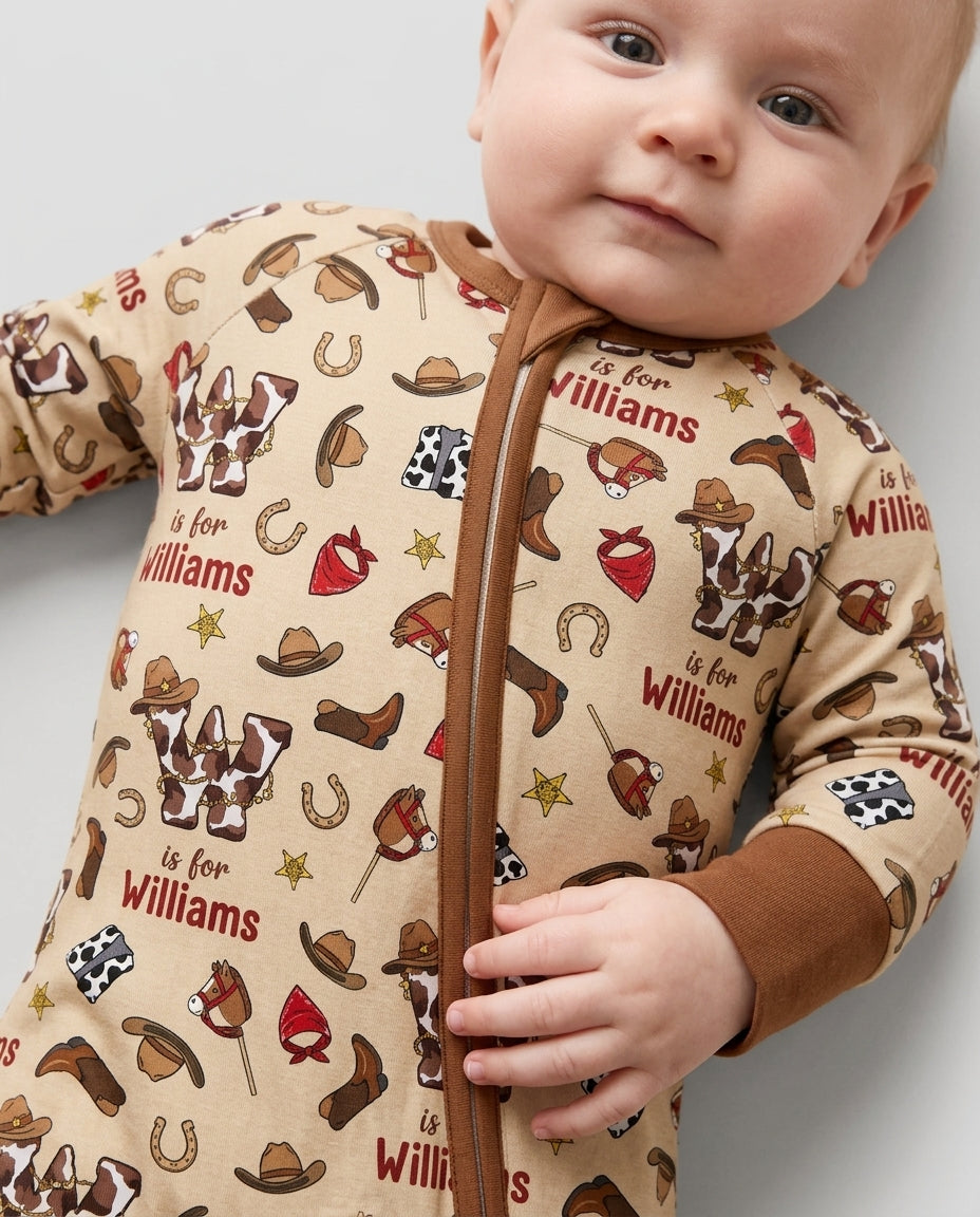 Little Wranglers Custom Name Bamboo Convertible Zippy
