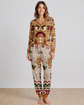Grumpy Gingerbread Crew Bamboo Women Pajama Set