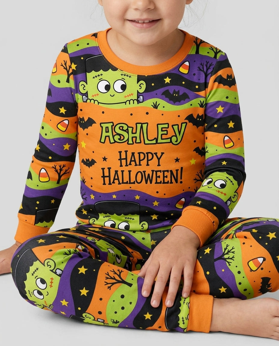 Eek Halloween Bamboo Two Piece Long Sleeve Pajama Set