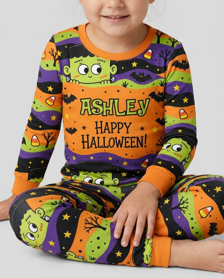 Eek Halloween Bamboo Two Piece Long Sleeve Pajama Set