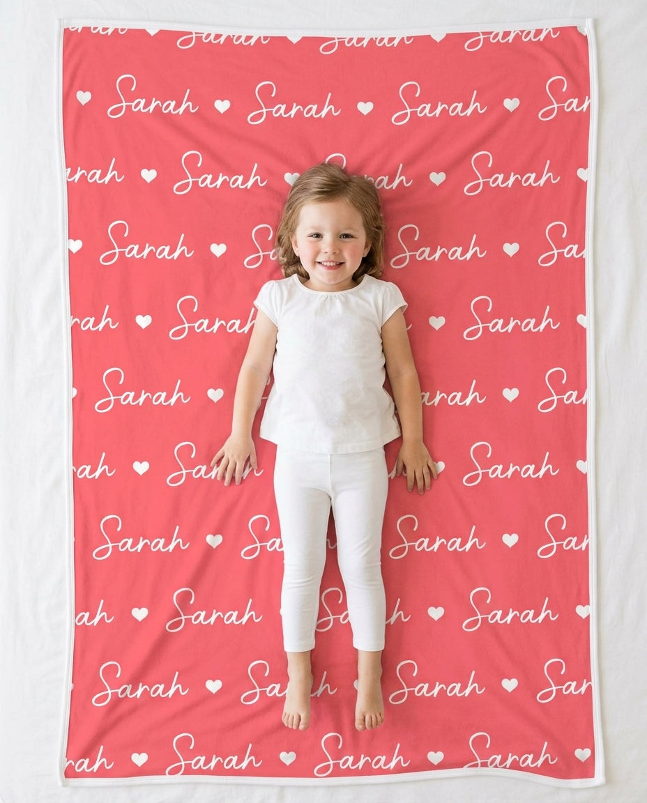 Sweetheart Script Bamboo Blanket
