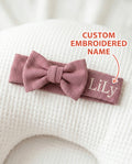 Custom Name Embroidered Ribbed Bamboo Headband