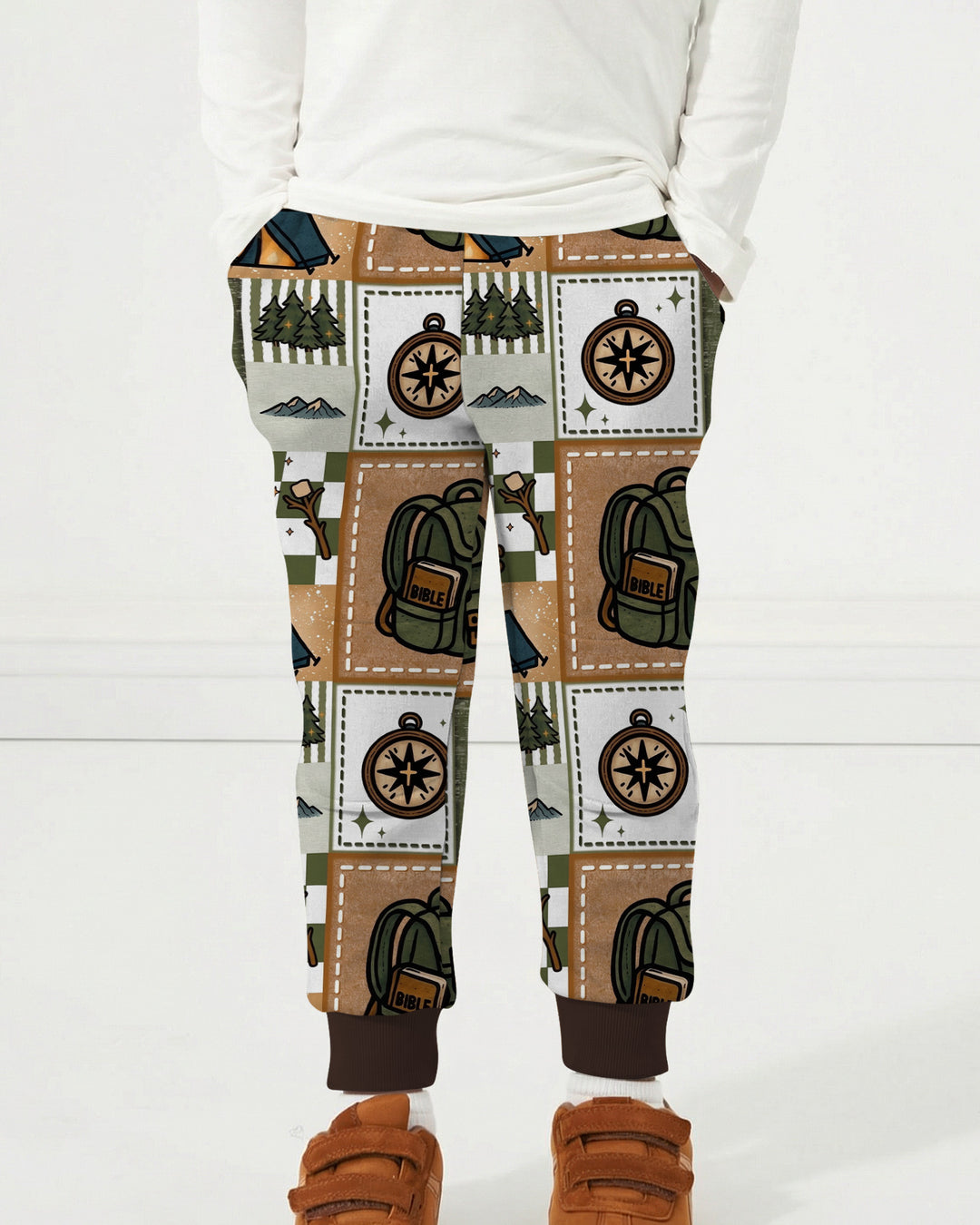 Camping Jesus Loves Me Bamboo Jogger