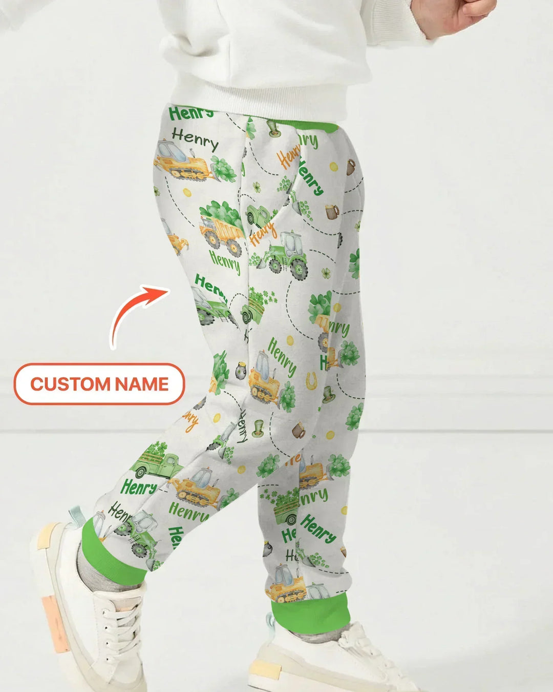 Konstruktion St. Patrick's Day Personalisierter Name Bambus Jogger