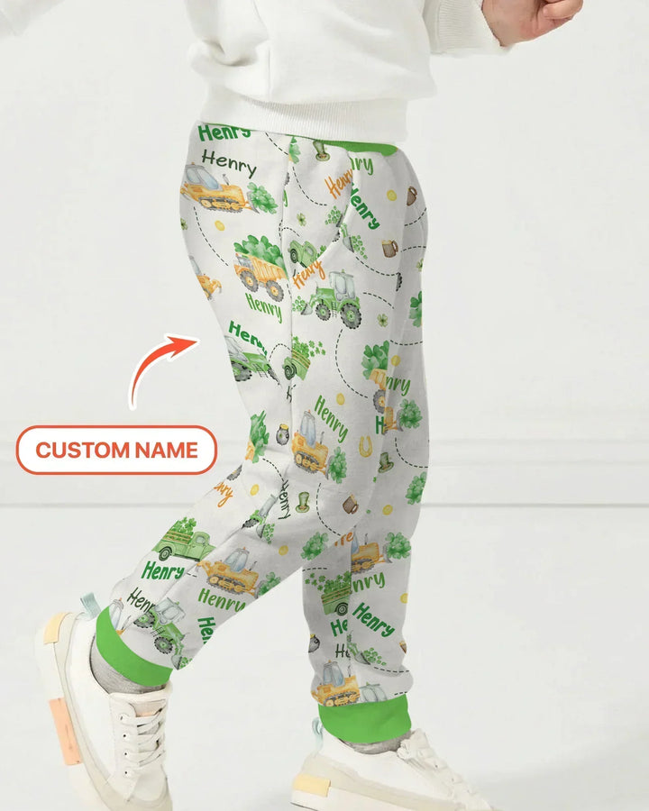 Konstruktion St. Patrick's Day Personalisierter Name Bambus Jogger
