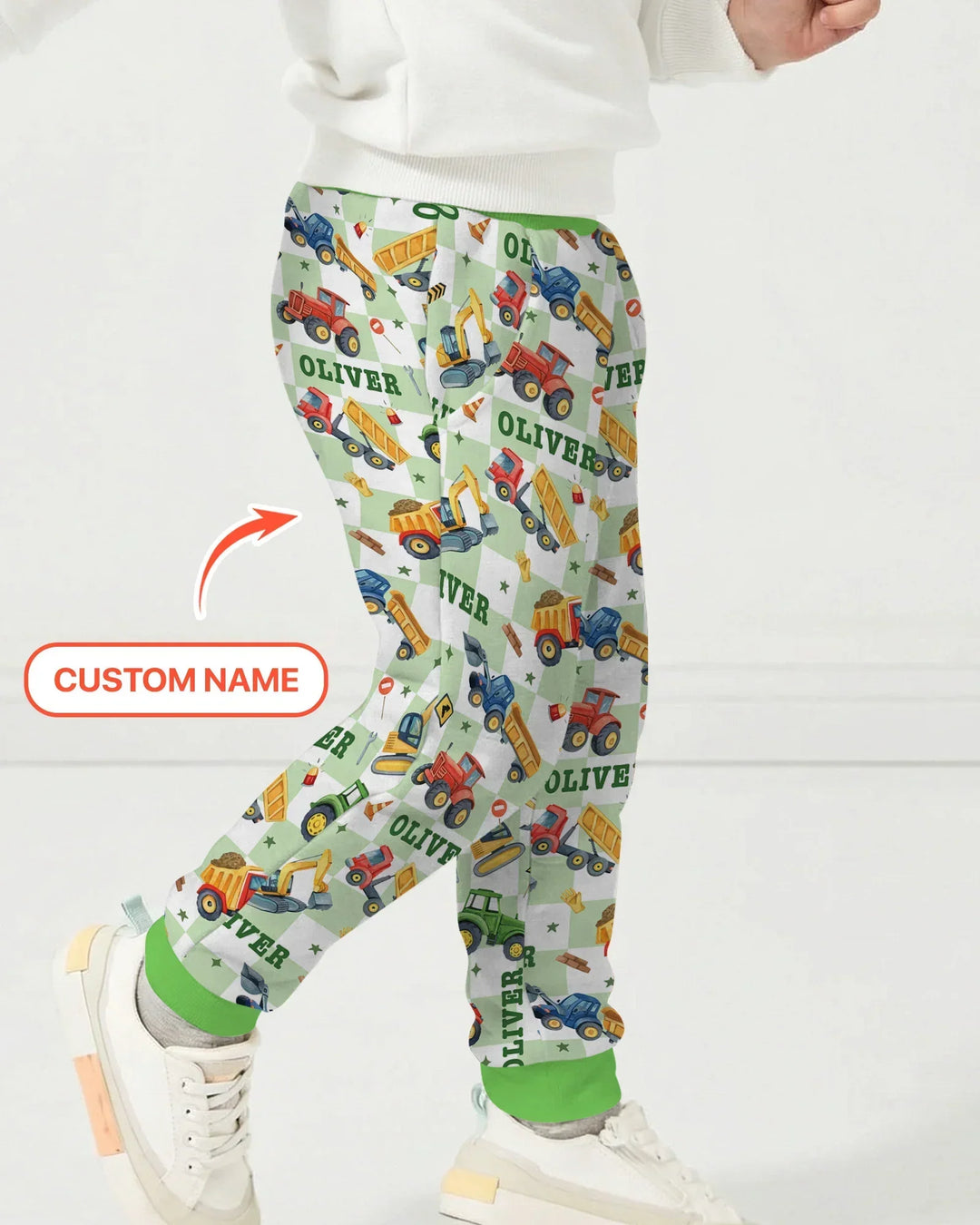Jogginghose aus Bambus mit individuellem Namen „Under Construction“